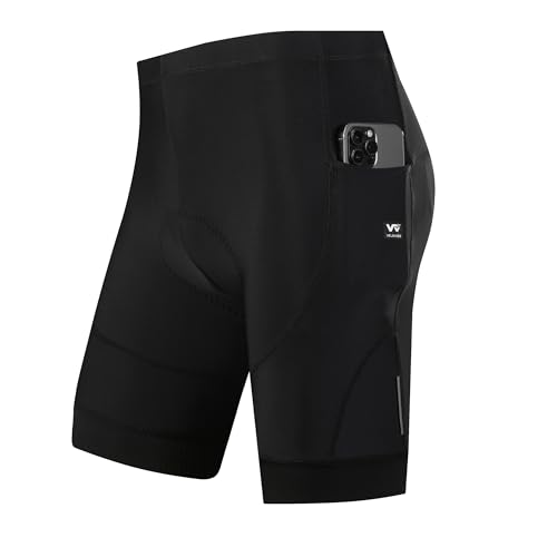 VeloVibe Radlerhose Herren Fahrradhose Herren Gepolstert schnelltrocknende Radhose Herren Kurz stoßfeste Radlerhose Herren Gepolstert Radlerhose mit Handytaschen von VeloVibe