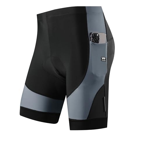 VeloVibe Radlerhose Herren Fahrradhose Herren Gepolstert schnelltrocknende Radhose Herren Kurz stoßfeste Radlerhose Herren Gepolstert Radlerhose mit Handytaschen von VeloVibe