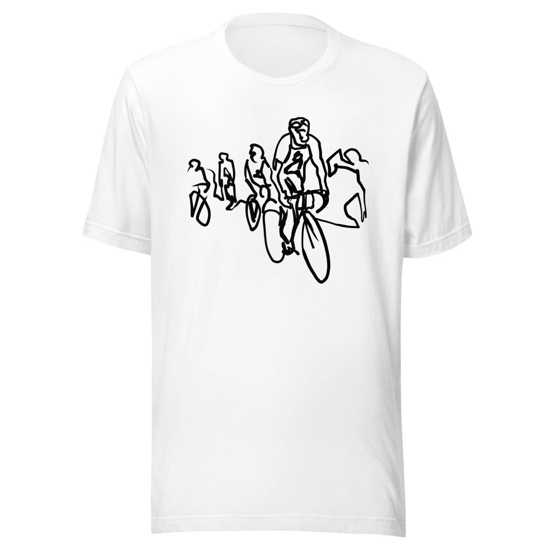 Abstract Racer Kurzärmeliges Unisex-T-Shirt Radsport T-Shirt, Fahrrad Radfahrer T-Shirt Abstract Racer Kurzärmeliges Unisex-T-Shirt Radsport T-Shirt, Fahrrad Radfahrer T-Shirt von VeloVintage