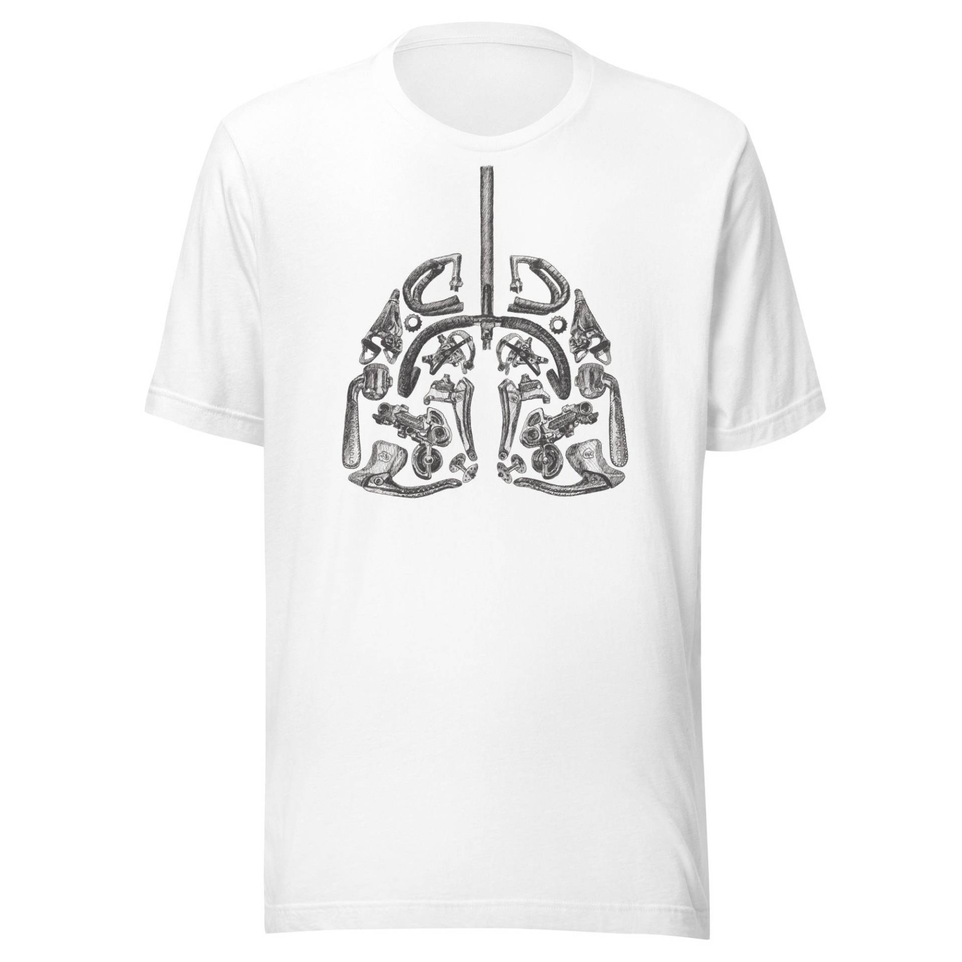 Radsport Kurzärmeliges Unisex-T-Shirt Fahrrad Lungs T-Shirt Radsport Kurzärmeliges Unisex-T-Shirt Fahrrad Lungs T-Shirt von VeloVintage