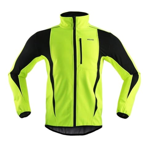 VeloZenith Fahrradjacke Herren Winter Wasserdicht Thermo Atmungsaktiv Reflektierend MTB Radjacke Herren Winter für Outdoor,Radfahren,Trekking,Klettern(Grün, XL) von VeloZenith