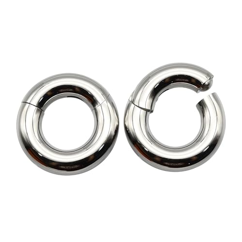 2 Stück 316L chirurgischer Edelstahl Scharnier Nasenringe Körper Piercing Reifen für Nasenloch Septum Labret Lippe Helix Knorpel Daith Tragus Rook Female BCR Männer PA Mehrere Piercings Groß, 6x12mm von Veloxium