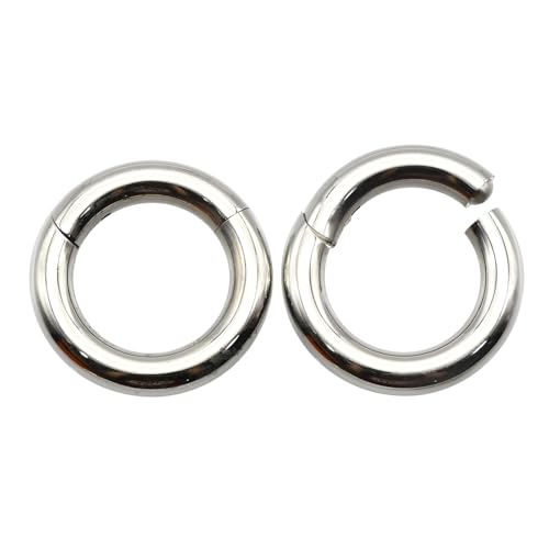 2 Stück 316L chirurgischer Edelstahl Scharnier Nasenringe Körper Piercing Reifen für Nasenloch Septum Labret Lippe Helix Knorpel Daith Tragus Rook Female BCR Männer PA Mehrere Piercings Groß, 4x14mm von Veloxium