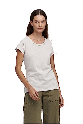 Graham & Spencer Damen T-Shirt Slub Rundhalsausschnitt - Weiß - X-Groß von Velvet by Graham & Spencer