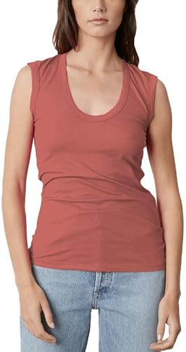 Velvet by Graham & Spencer Damen Estina Gauzy Whisper Classics Tank T-Shirt Hemd, Granat, Groß von Velvet by Graham & Spencer