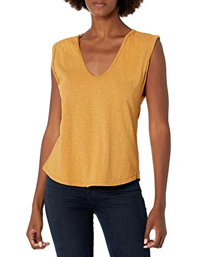 Velvet by Graham & Spencer Damen Jayden Scoopneck Muscle Tank T-Shirt, Senf, Groß von Velvet by Graham & Spencer