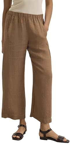 Velvet by Graham & Spencer Damen Lola Pull on Pants in Woven Linen Material Hose, Bark, X-Groß von Velvet by Graham & Spencer