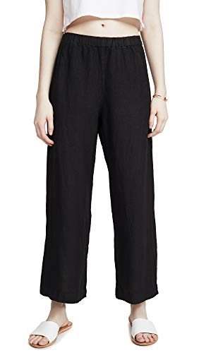 Velvet by Graham & Spencer Damen Lola Woven Linen Pant Hose, Schwarz, X-Groß von Velvet by Graham & Spencer