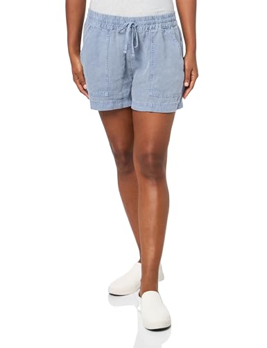 Velvet by Graham & Spencer Damen Sutton Heavy Linen Shorts, Blue Haze (blau), Groß von Velvet by Graham & Spencer