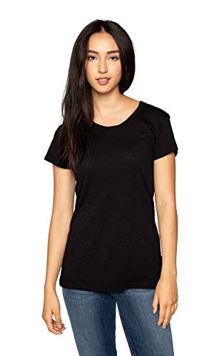 Velvet by Graham & Spencer Damen-T-Shirt mit Rundhalsausschnitt - Schwarz - Large von Velvet by Graham & Spencer