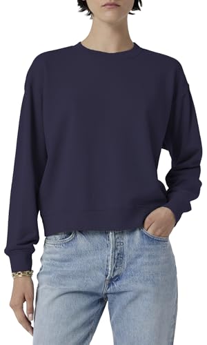 Velvet by Graham & Spencer Damen Ynez by Jenny Graham Bio-Fleece Sweatshirt, Marineblau, XL von Velvet by Graham & Spencer