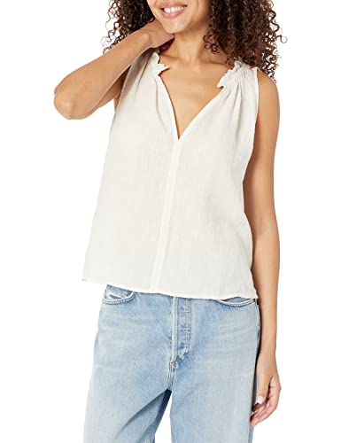 Velvet by Graham & Spencer Damen Zoey Woven Linen Top, Kreide, X-Klein von Velvet by Graham & Spencer