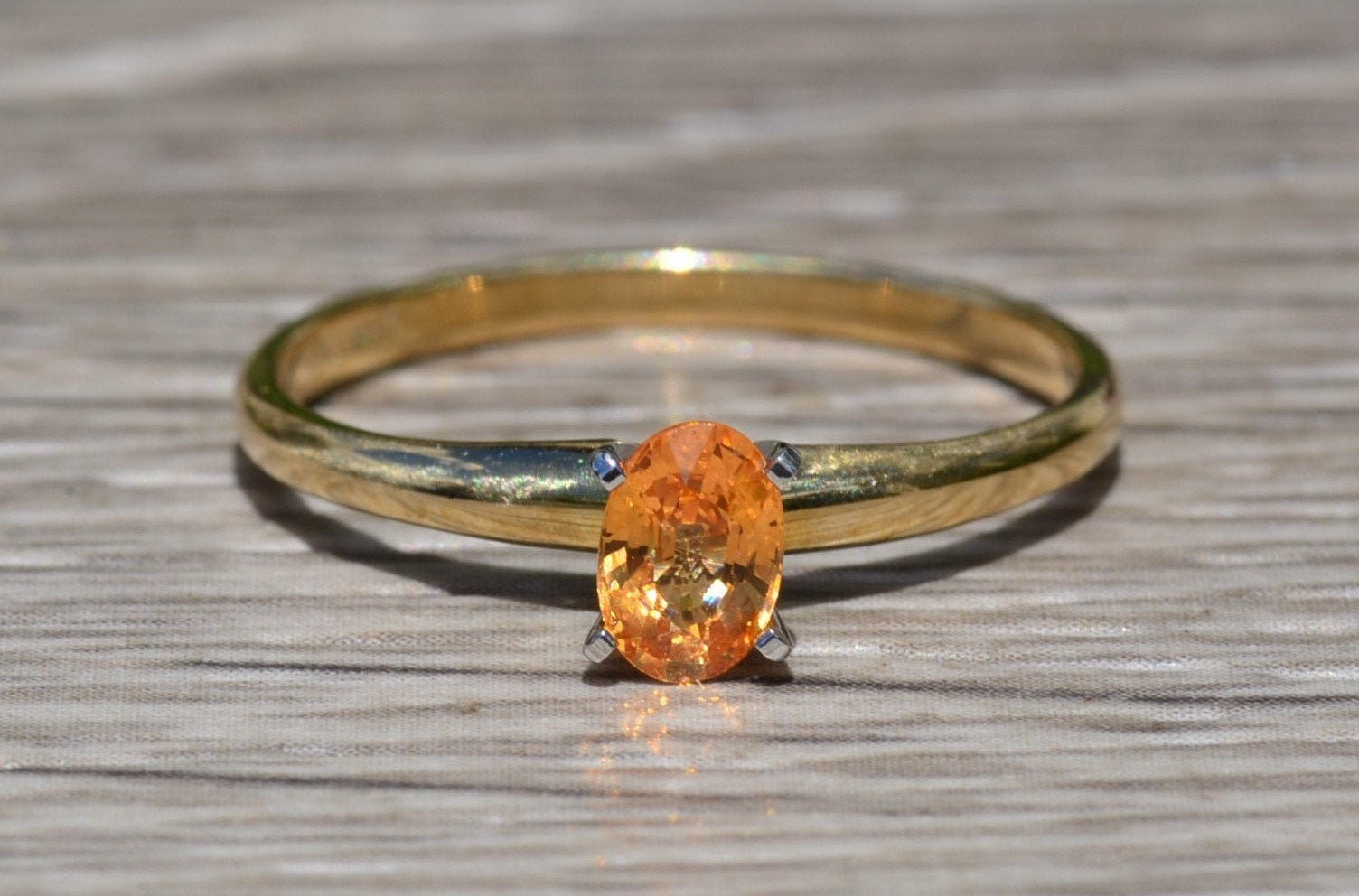 Damen Verlobungsstil Ring Set Mit 0.62 Ct Mandarine Granat Damen Verlobungsstil Ring Set Mit 0.62 Ct Mandarine Granat von VelvetBoxSociety