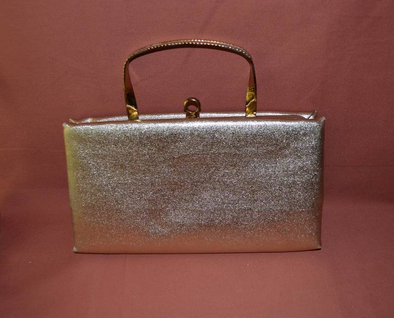 Jahrgang Nach Fünf 1950 Gold Abend Handtasche Lame Jahrgang Nach Fünf 1950 Gold Abend Handtasche Lame von VelvetCherryVintage
