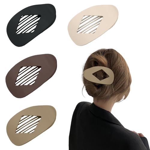 Einfache Elegante Entenschnabel Haarspange, Haarklammer, 4 StüCk Entenschnabel Haarspange FüR Dickes Haar, Entenschnabel Flache Haarspangen FüR Frauen Und MäDchen von VelvetGlow