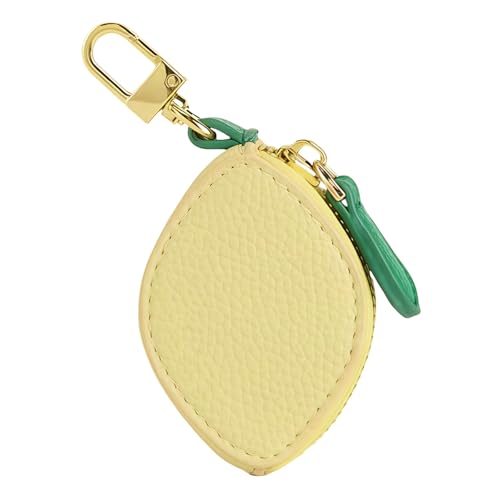 Velvoria Zitronen-Schlüsselanhänger, Zitronenförmige Geldbörse mit Schlüsselanhänger, Zitronen-Taschenanhänger, Mini-Geldbörse, süßes Modeaccessoire von Velvoria