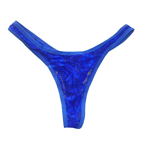 VemeFufu Sexy Spitze Herren Unterwäsche String C String G Slip Boxer Tanga Männer Hot Niedrige Taille Elastische Thong Mankini Bikini Männlichen Höschen, B Blau, Einheitsgröße von VemeFufu