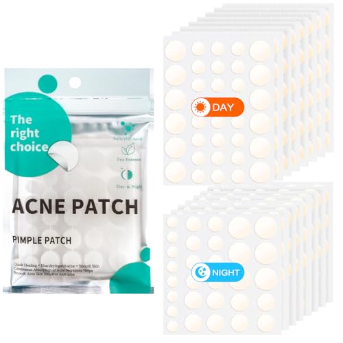 528 Stück Pimple Patch Unsichtbare NatüRliche Pickel Patch Mit SalicylsäUre Und TeebaumöL Tag Und Nacht 2-In-1 Hydrokolloid Pflaster Anti Pickel Patches Wasserdicht Atmungsaktiv Absorptions Acne Patch von Vemfay
