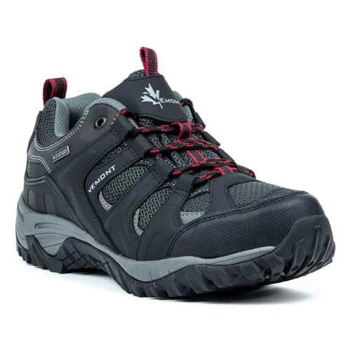 Vemont Wasserdichte Wanderstiefel | langlebig | Ledertourist | niedrig (Schwarz, EU Schuhgrößensystem, Erwachsene, Numerisch, M, 41) von Vemont