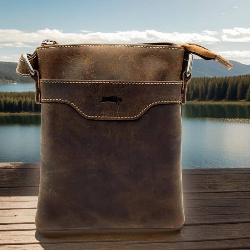 Ven Tomy Umhängetasche echt Leder Cross Bag, Schultertasche aus robustem Büffelleder, für Männer und Frauen, vintage Look von Ven Tomy