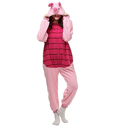Venaster Pyjamas Herren Erwachsene Unisex Animal Cosplay Overall Pajamas Anime Schlafanzug Jumpsuits Spielanzug Kostüme von Venaster