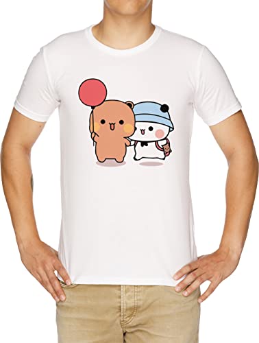 Bär Und Panda Bubu Dudu Ballon Herren T-Shirt Weiß von Vendax