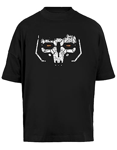 Battlemech Unisex Baggy T-Shirt Kurze Ärmel Herren Schwarz Short Sleeves Black von Vendax