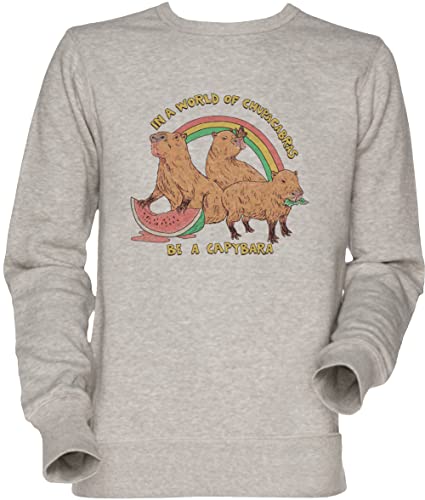 Be A Capybara Herren Damen Jumper Sweatshirt Grau Men's Women's Jumper Grey von Vendax