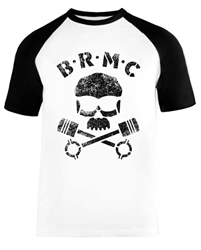 Brmc - Black Rebels Motorcycle Club - The Wild One Unisex Baseball T-Shirt Kurze Ärmel Herren Damen Weiß Schwarz von Vendax