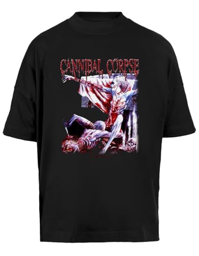 Cannibal Corpse Rock Black Heavy Metal Unisex Baggy T-Shirt Kurze Ärmel Herren Schwarz Short Sleeves Black von Vendax