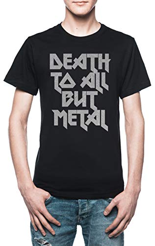 Death to All But Metal Herren T-Shirt Schwarz von Vendax