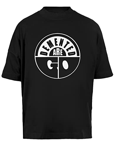 Demented Are Go Unisex Baggy T-Shirt Kurze Ärmel Herren Schwarz Short Sleeves Black von Vendax