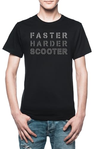 Faster Harder Scooter Scooter Techno Herren T-Shirt Schwarz von Vendax