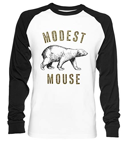 Modest Mouse Bear Unisex Baseball T-Shirt Langarm Herren Damen Weiß Schwarz von Vendax