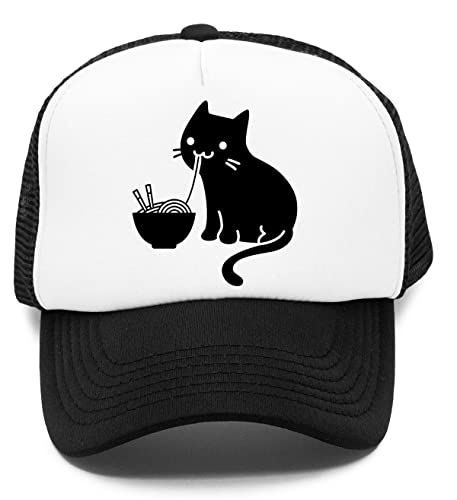 Nette Katze, Die Ramen Isst Kinder Kappe Baseball Rapper Cap von Vendax