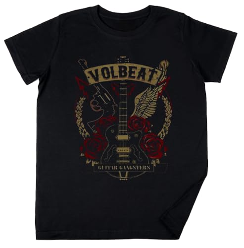 New S Volbeat Band Kinder Jungen Mädchen Unisex T-Shirt Schwarz von Vendax