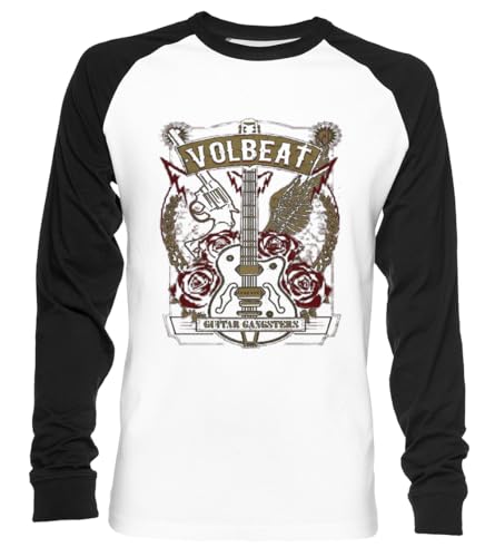 New S Volbeat Band Unisex Baseball T-Shirt Langarm Herren Damen Weiß Schwarz New S Volbeat Band Unisex Baseball T-Shirt Langarm Herren Damen Weiß Schwarz von Vendax