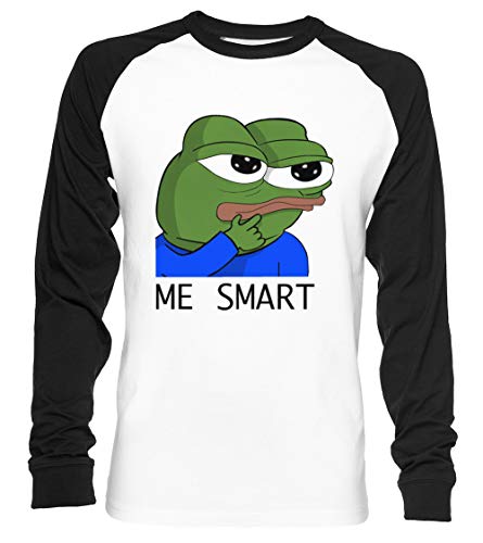 Pepe Denken Unisex Baseball T-Shirt Langarm Herren Damen Weiß Schwarz von Vendax