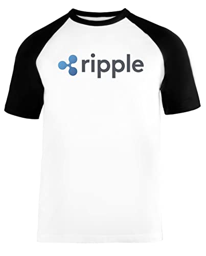 Ripple Crypto Currency Unisex Baseball T-Shirt Kurze Ärmel Herren Damen Weiß Schwarz von Vendax