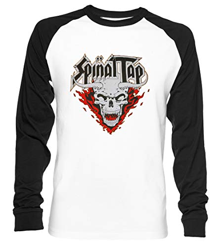 Spinal Tap Devil Unisex Baseball T-Shirt Langarm Herren Damen Weiß Schwarz von Vendax