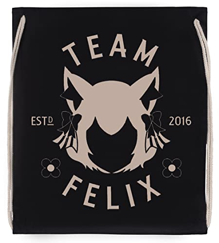 Team Felix Schwarz Turnbeutel mit Kordelzug Black Drawstring Gym Bag von Vendax