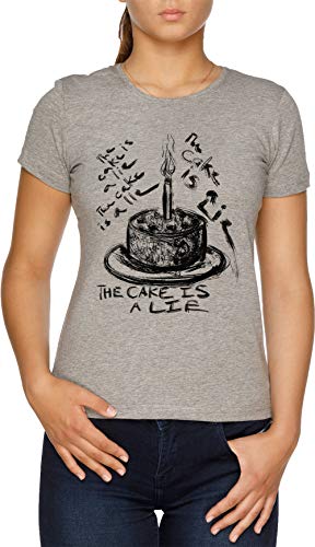 The Cake is A Lie Damen T-Shirt Grau von Vendax