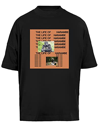 The Life of Harambe Unisex Baggy T-Shirt Kurze Ärmel Herren Schwarz Short Sleeves Black von Vendax