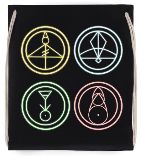 The Owl House Glyphs Schwarz Turnbeutel Mit Kordelzug Black Drawstring Gym Bag von Vendax