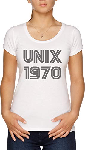 Unix 1970 Damen T-Shirt Weiß von Vendax