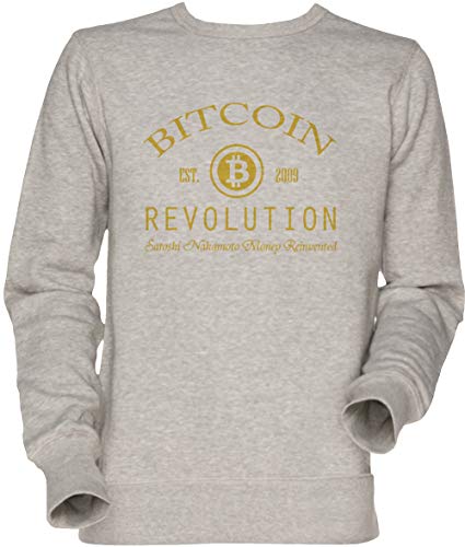 Vendax Bitcoin Revolution Unisex Herren Damen Jumper Sweatshirt Grau Men's Women's Jumper Grey von Vendax