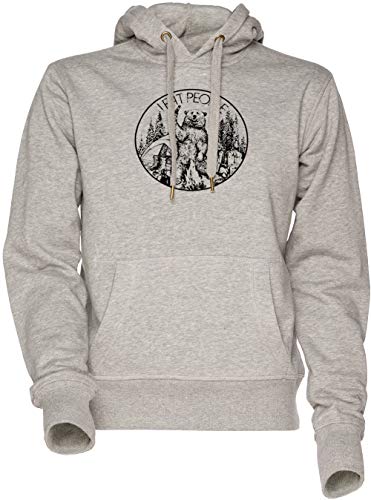 Vendax Camping Hiking I Hate People I Eat People Funny Be Unisex Herren Damen Kapuzenpullover Sweatshirt Grau Men's Women's Hoodie Grey von Vendax