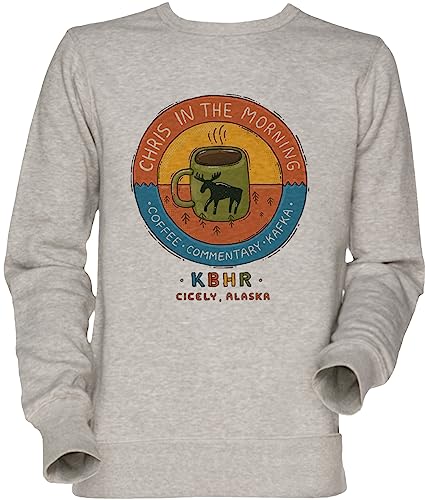 Vendax Chris In The Morning Herren Damen Jumper Sweatshirt Grau Men's Women's Jumper Grey von Vendax