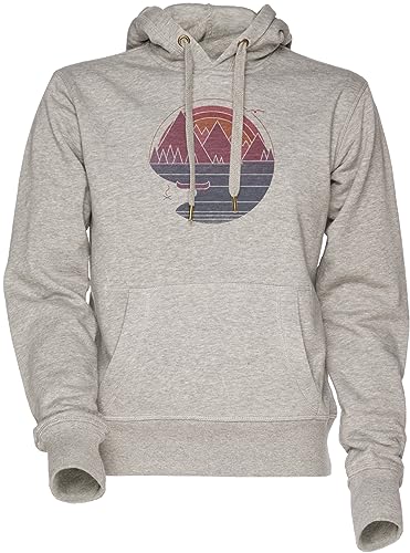Vendax Die Berge Rufen Unisex Herren Damen Kapuzenpullover Sweatshirt Grau Men's Women's Hoodie Grey von Vendax