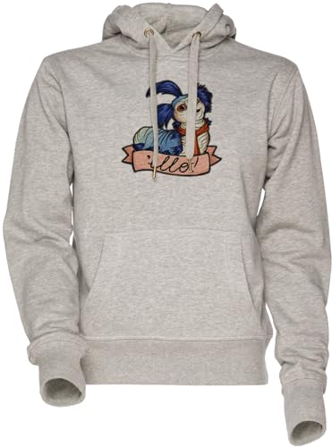 Vendax Ello - Labyrinth Worm Unisex Herren Damen Kapuzenpullover Sweatshirt Grau Men's Women's Hoodie Grey von Vendax